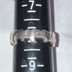 Celestial Sterling Silver Star and Moon Ring